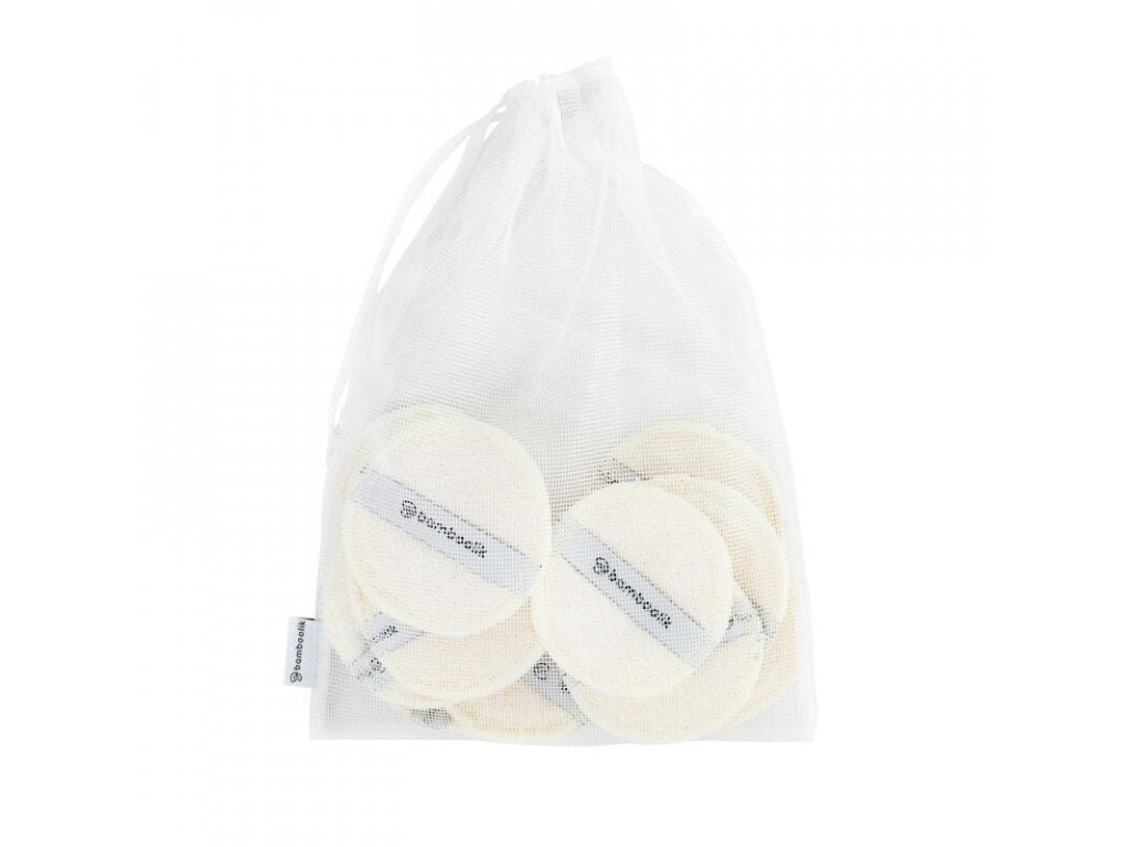 Cotton Washable Breast Pads in a Laundry Bag
