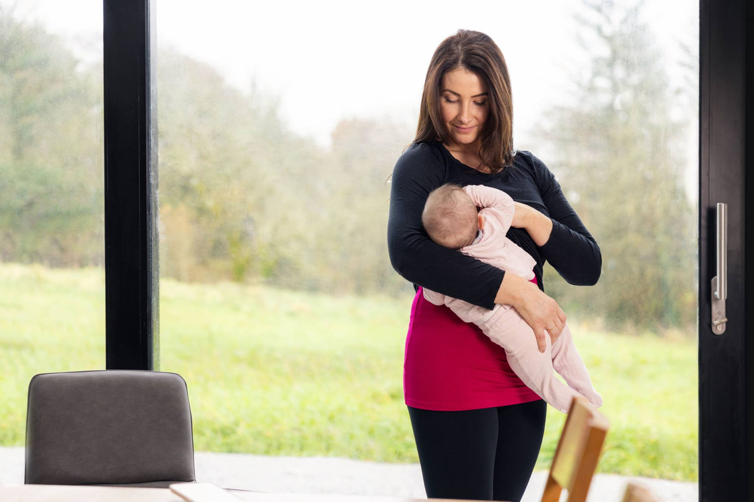 Mum Breastfeeding standing up