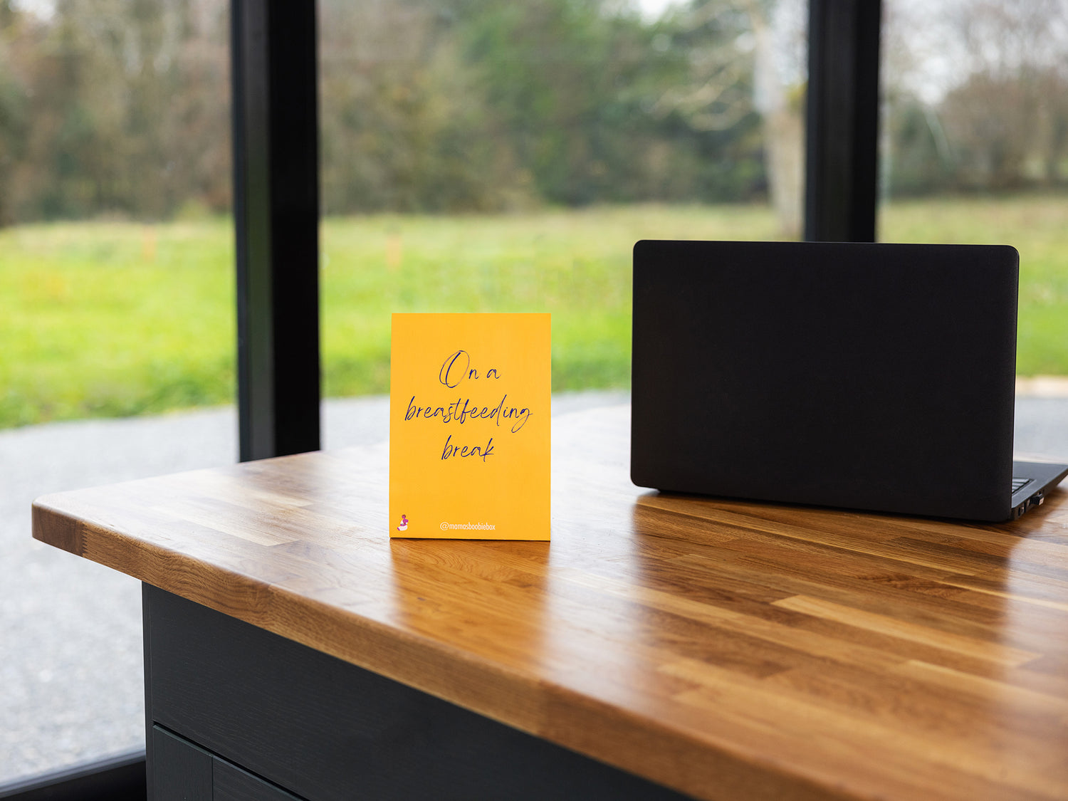 Table Top Display with Breastfeeding Break written on it