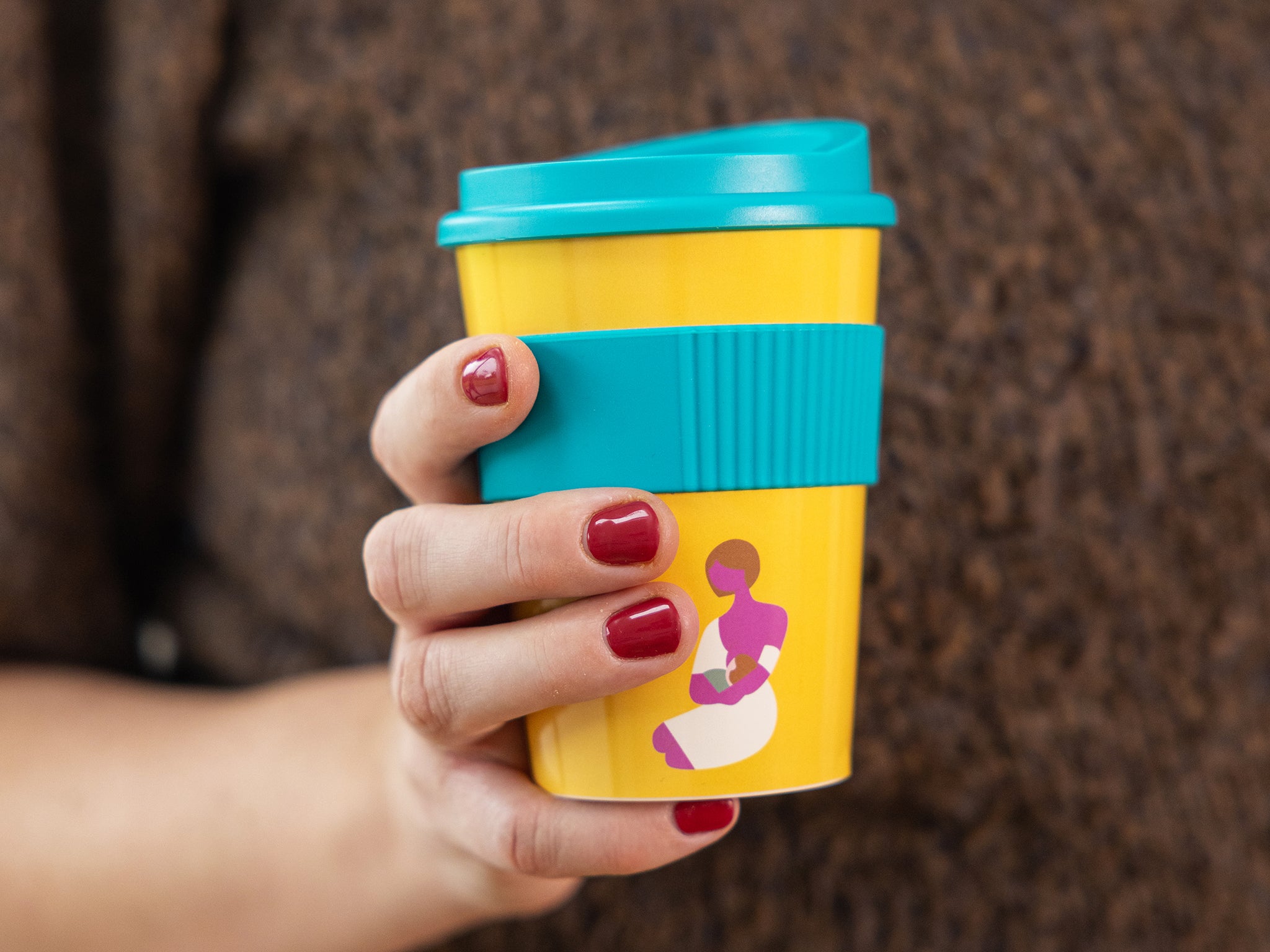 Reusable Travel Cup to hold 300ml with Mama&