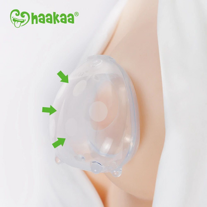 Haakaa Ladybug is a breast milk collector and a great way to discreetly collect milk inside your bra throughout the day.