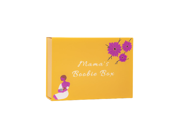 A Breastfeeding Gift Box with colourful writing stating &quot;Mama&