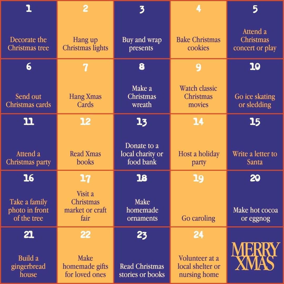 Xmas Advent Calendar of Activites