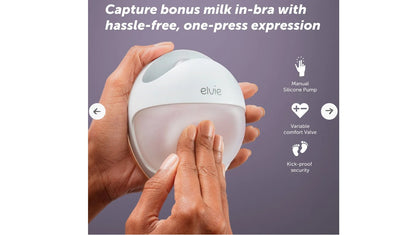 Elvie curve breast pump being pushed to demo it&