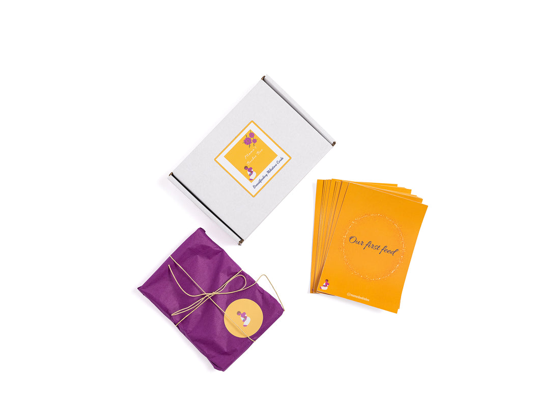 Breastfeeding Milestone Cards in gift box packaging