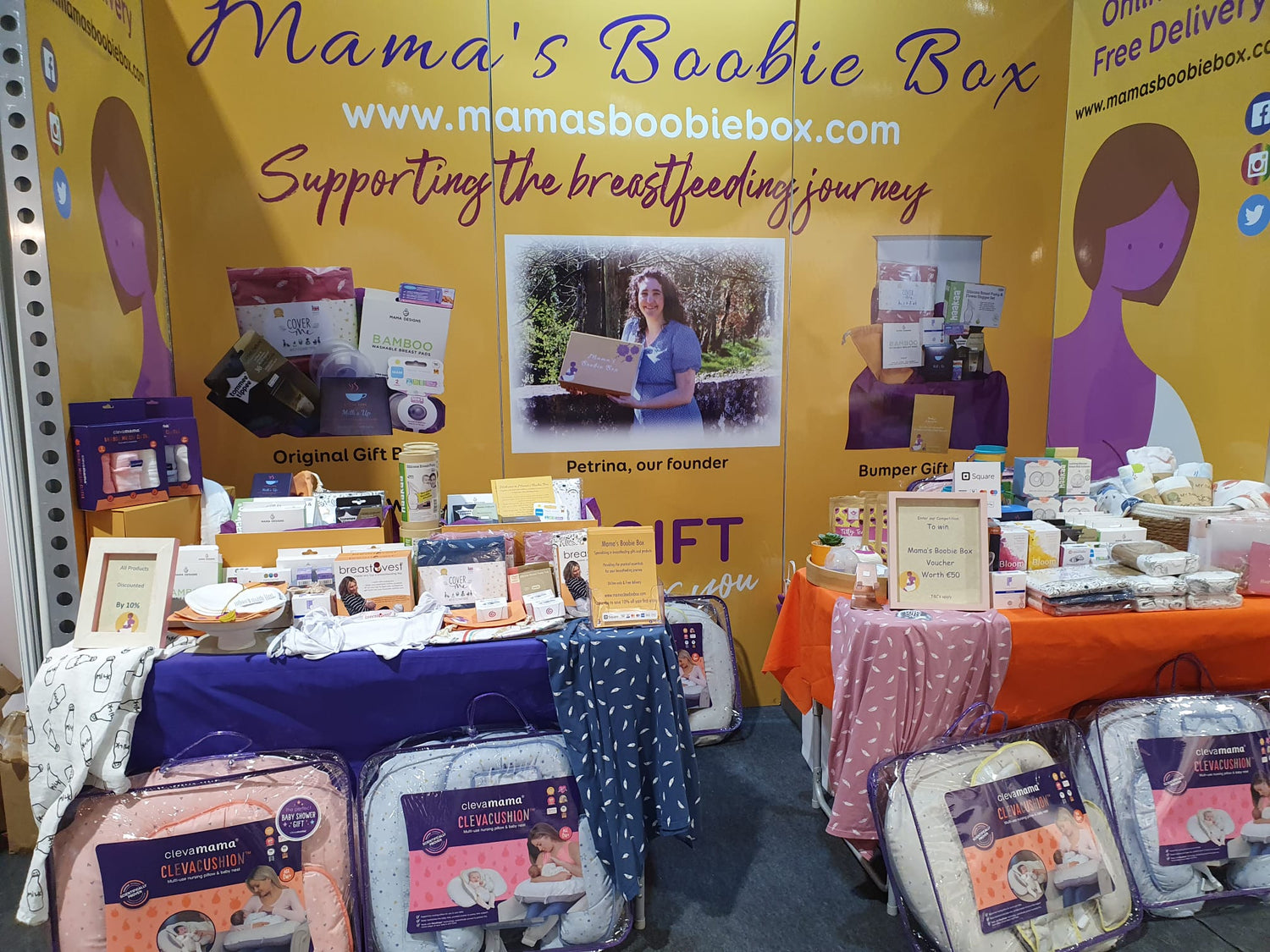 Mama's Boobie Box exhibiting at the RDS Pregnancy and Baby Fair