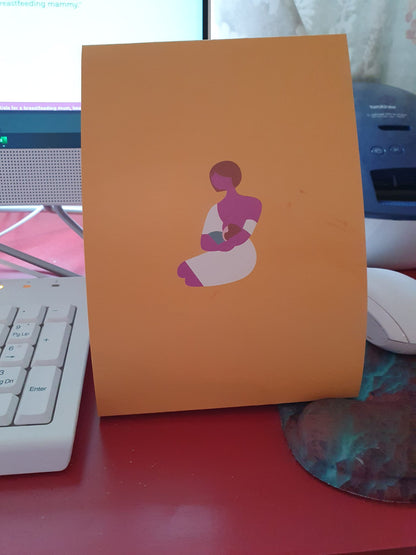 Breastfeeding Break display sign back view on desk