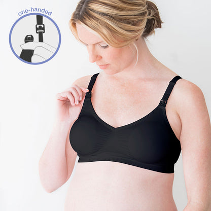 Medela Nursing Bra for Breastfeeding in Black with clips