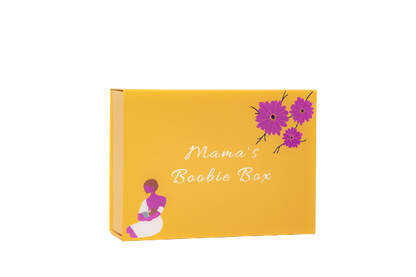 A Breastfeeding Gift set box with colourful writing stating &quot;Mama&