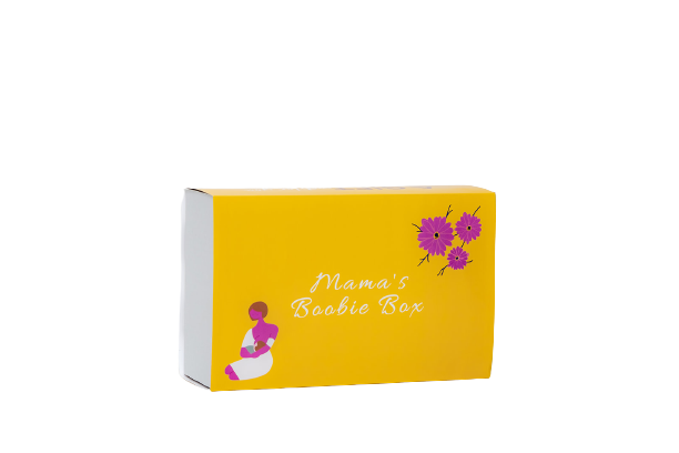 A Breastfeeding Gift set box with colourful writing stating &quot;A gift just for you&quot;.