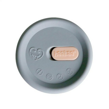 Haakaa Breast Pump Lid for use on Haakaa breast pumps to ensure breast milk does not spill, grey in colour.