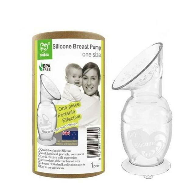 Haakaa Breast Pump is an award-winning manual breast pump to collect leaking milk or to pump breast milk, 150ml in size.