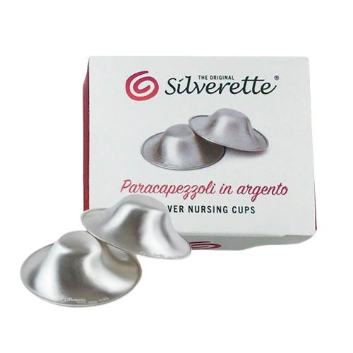 2 silver cups made of pure silver, to heal the breast area from difficulties of breastfeeding.